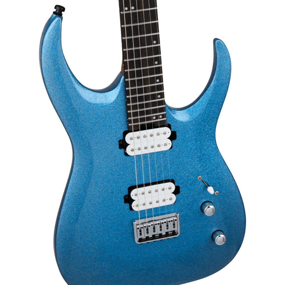 Jackson ジャクソン Pro Plus Series Signature Misha Mansoor Juggernaut HT6 Blue Sparkle エレキギター ボディ画像