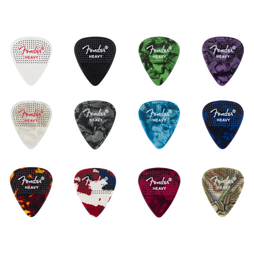 Fender フェンダー 351 Dotted Celluloid Picks 12-Pack Heavy ギターピック 12枚入りパック