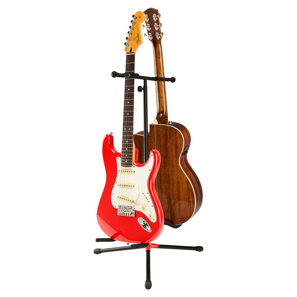 Fender フェンダー Adjustable Double Cradle Guitar Stand 2本立て ギタースタンド 使用例