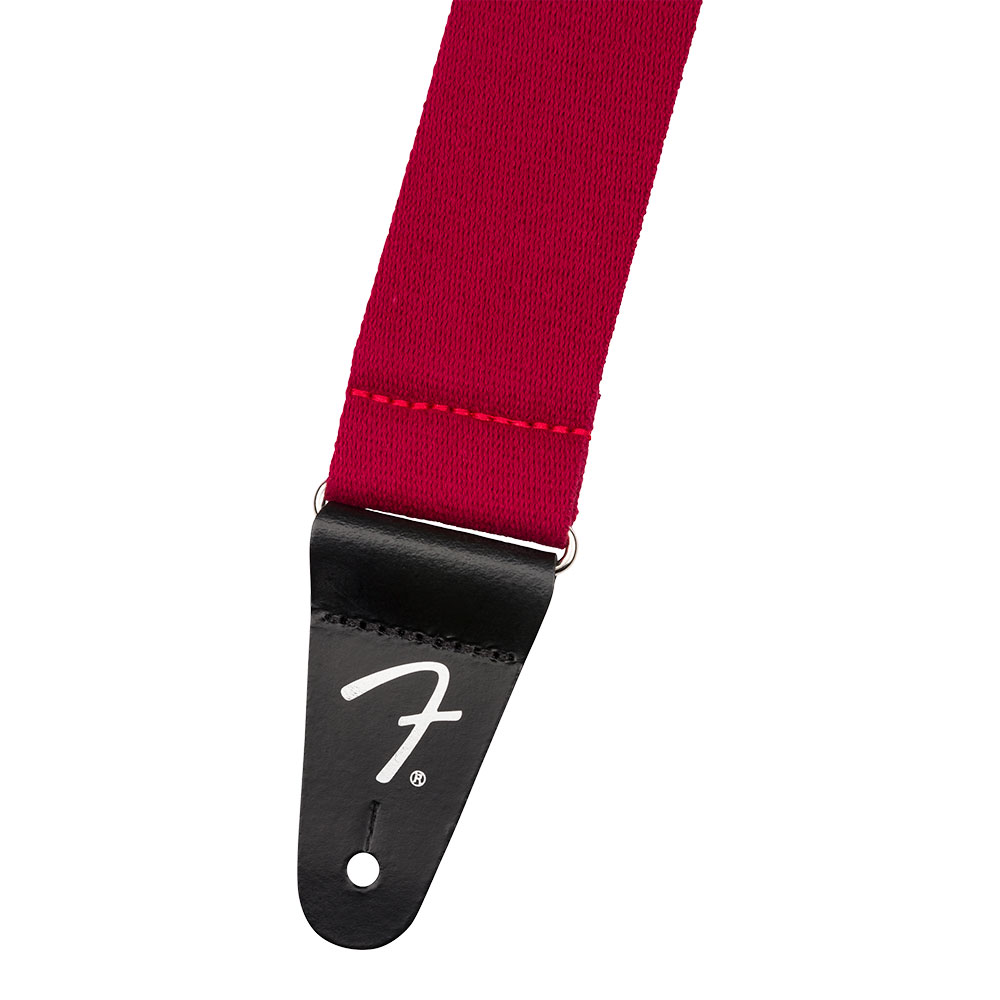 Fender フェンダー Supersoft Strap Maroon 2' ギターストラップ Fender Fロゴ入りレザーコーン