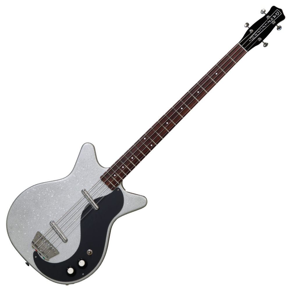 Danelectro ダンエレクトロ 59DC LONGSCALE BASS METALFLAKE SILVER エレキベース