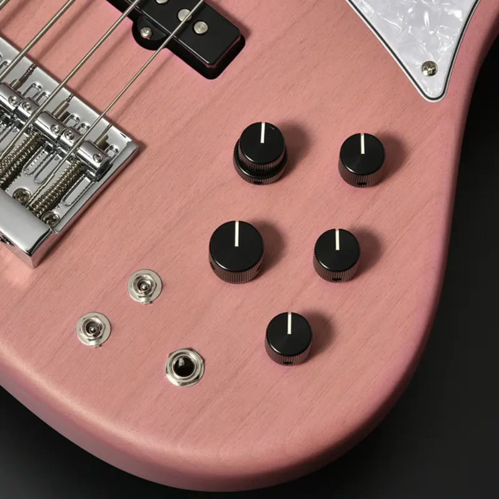 BACCHUS バッカス Japan Tune-up Series WL524 H.J.FREAKS PINKS 5弦エレキベース コントロール部