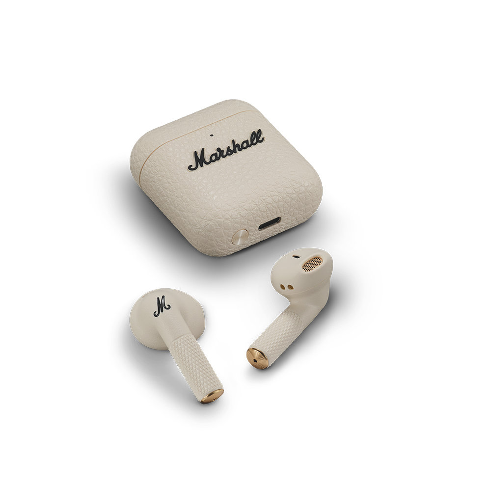 MARSHALL マーシャル Minor IV Cream トゥルーワイヤレスイヤホン インナーイヤー型 ケース、イヤホン