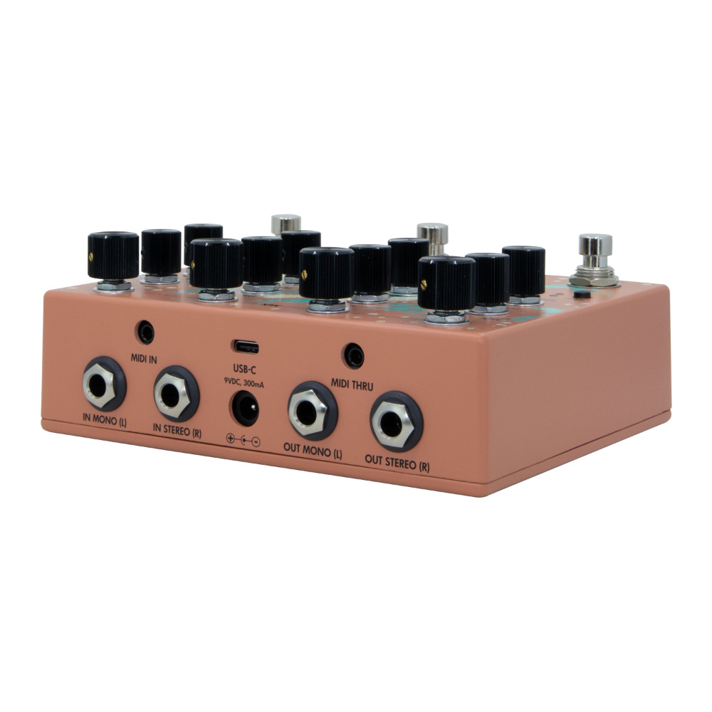 WALRUS AUDIO ウォルラスオーディオ WAL-QIET #TC Qi Etherealizer マルチエフェクター ギターエフェクター リア斜めアングル画像