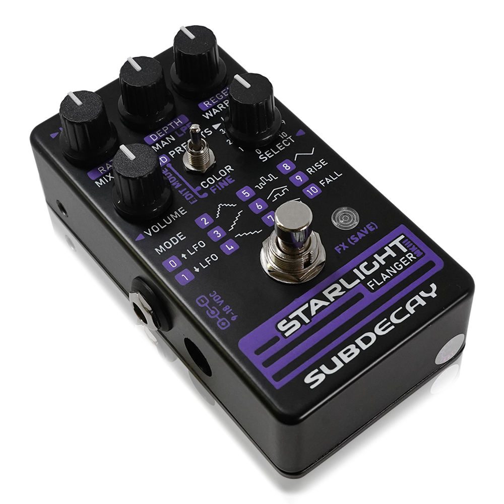 Subdecay サブディケイ Starlight Flanger MKIII フランジャー ギターエフェクター 斜めアングル画像