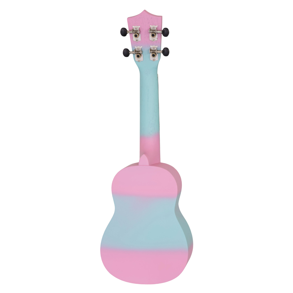 Maika’i マイカイ MKU-1 PKLB ピンク/ライトブルー ソプラノウクレレ ソフトケース付 バック画像