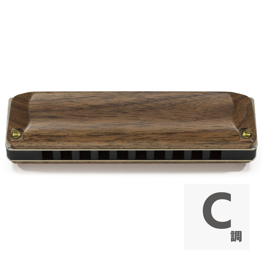 SUZUKI スズキ MANJI M-20W C調 木製カバー 10穴ハーモニカ