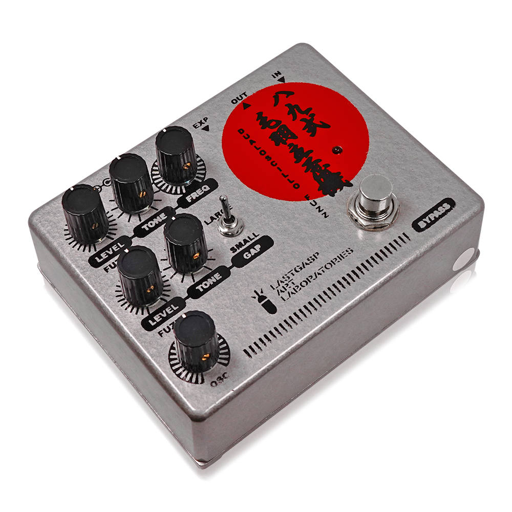 Lastgasp Art Laboratories ラストガスプアートラボラトリーズ LALFX-89 八九式毛羽立歪機 ファズ ギターエフェクター 斜めアングル画像