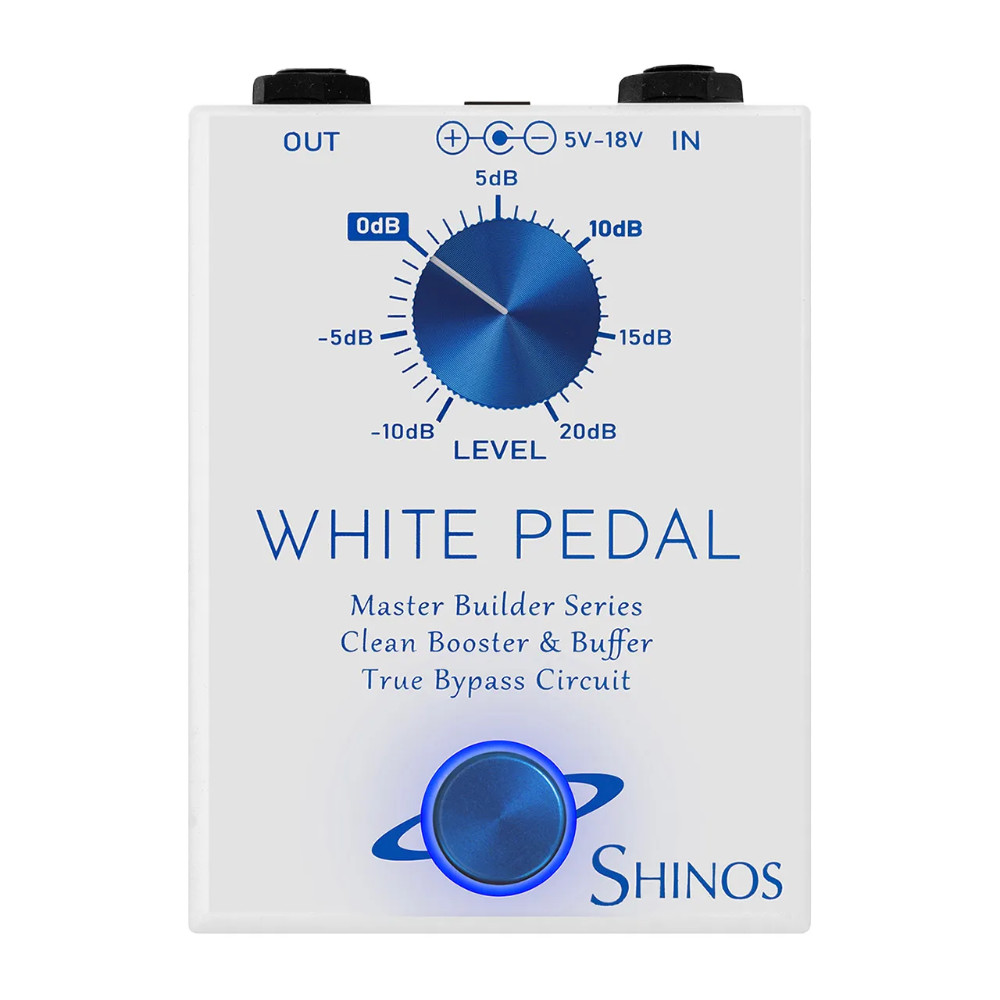 SHINOS WHITE PEDAL Master Builder Series クリーンブースター バッファー ギターエフェクター