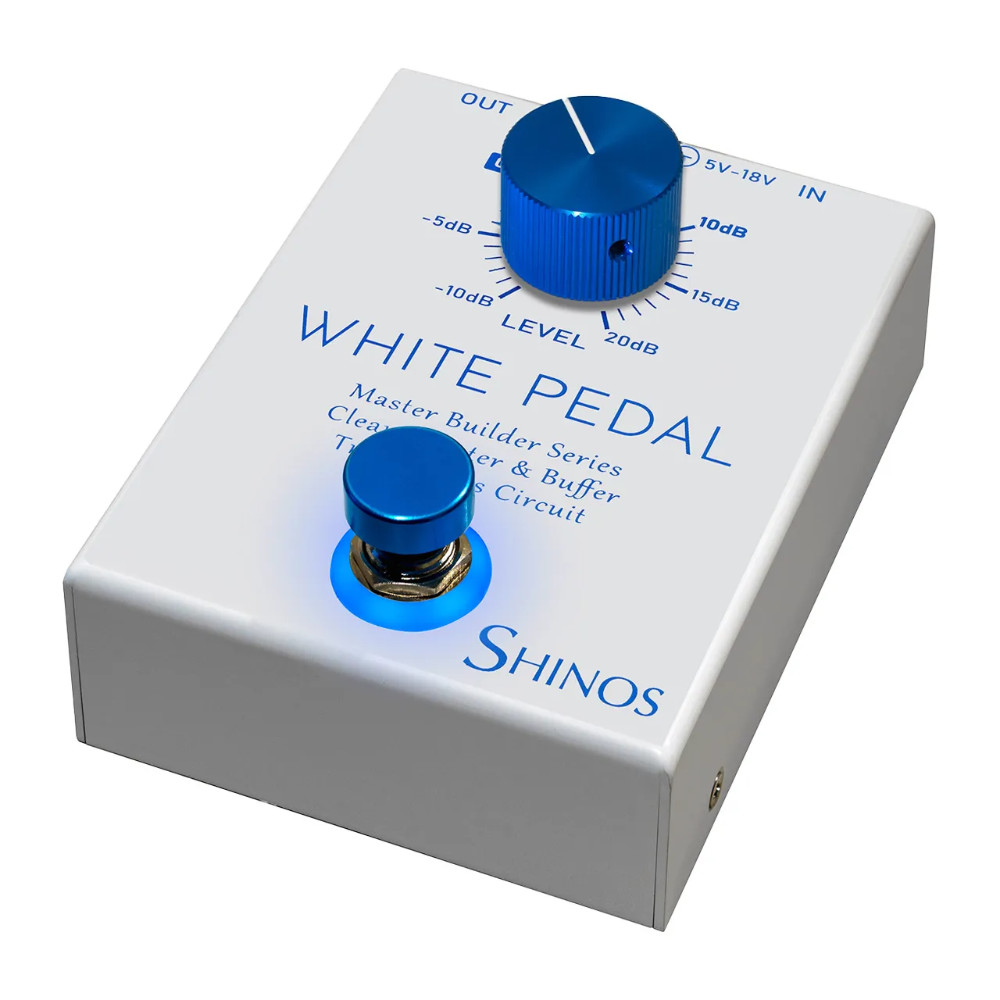 SHINOS WHITE PEDAL Master Builder Series クリーンブースター バッファー ギターエフェクター 右サイド