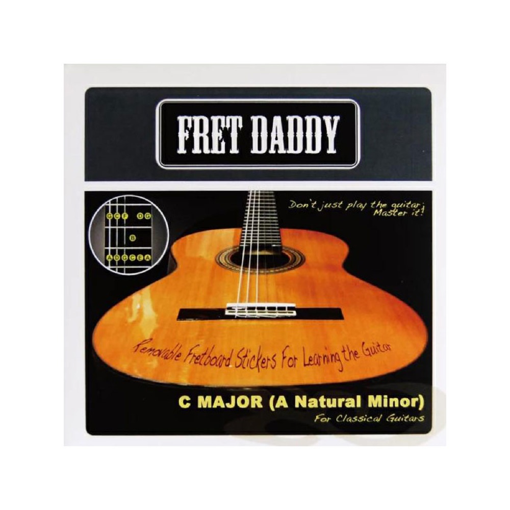 Fret Daddy スケール教則シール メジャースケール（Cスケール）クラシックギター用(フレットダディ Cメジャースケール クラシックギター用)  全国どこでも送料無料の楽器店