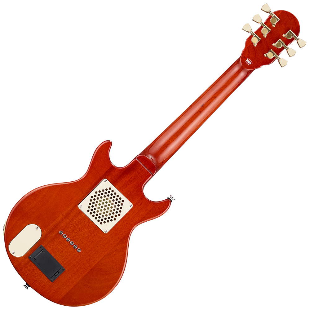 Woodstics Guitars WS-MINI Pink ＆ Yellow ALOHA 横山健プロデュース＆監修 スピーカー内蔵ミニエレキギター