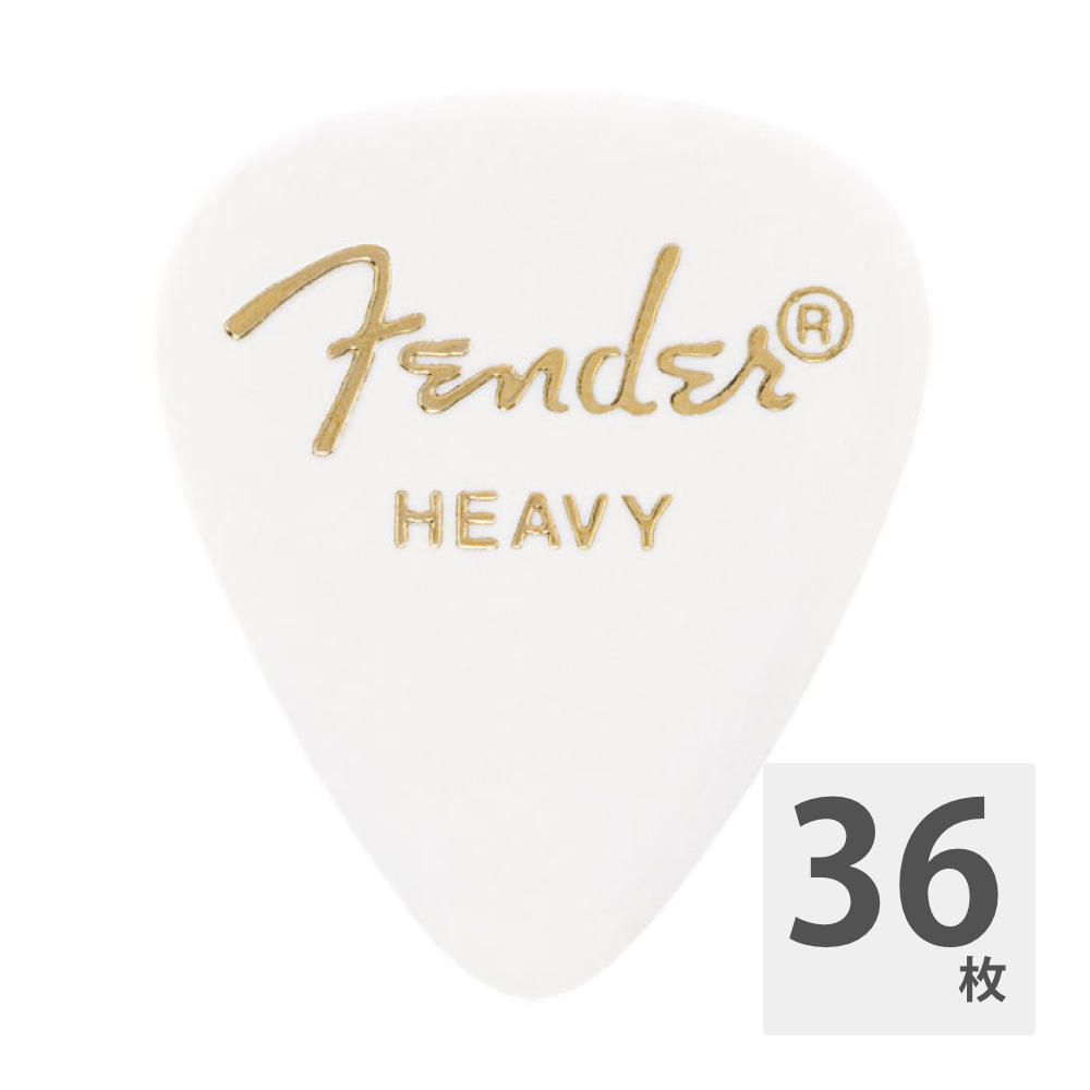 Fender 351 Shape Classic Picks Heavy White フェンダーギターピック