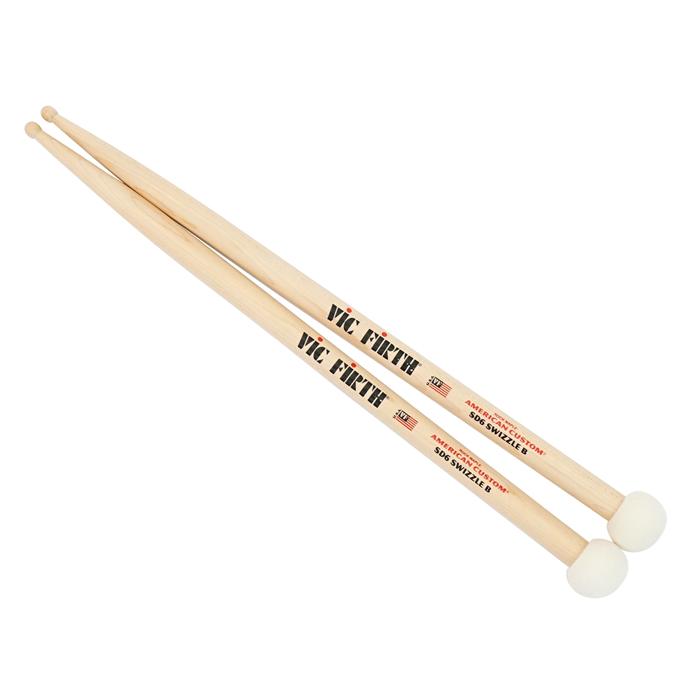 VIC FIRTH VIC-SD6 Swizzle B×3SET マレット付き ドラムスティック