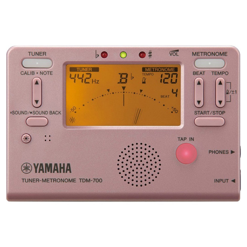 YAMAHA TDM-700P ピンク チューナーメトロノーム チューナーマイク トレイラック クロス 4点セット(ヤマハ 定番のメトロノーム機能搭載チューナー  4点セット) | chuya-online.com 全国どこでも送料無料の楽器店