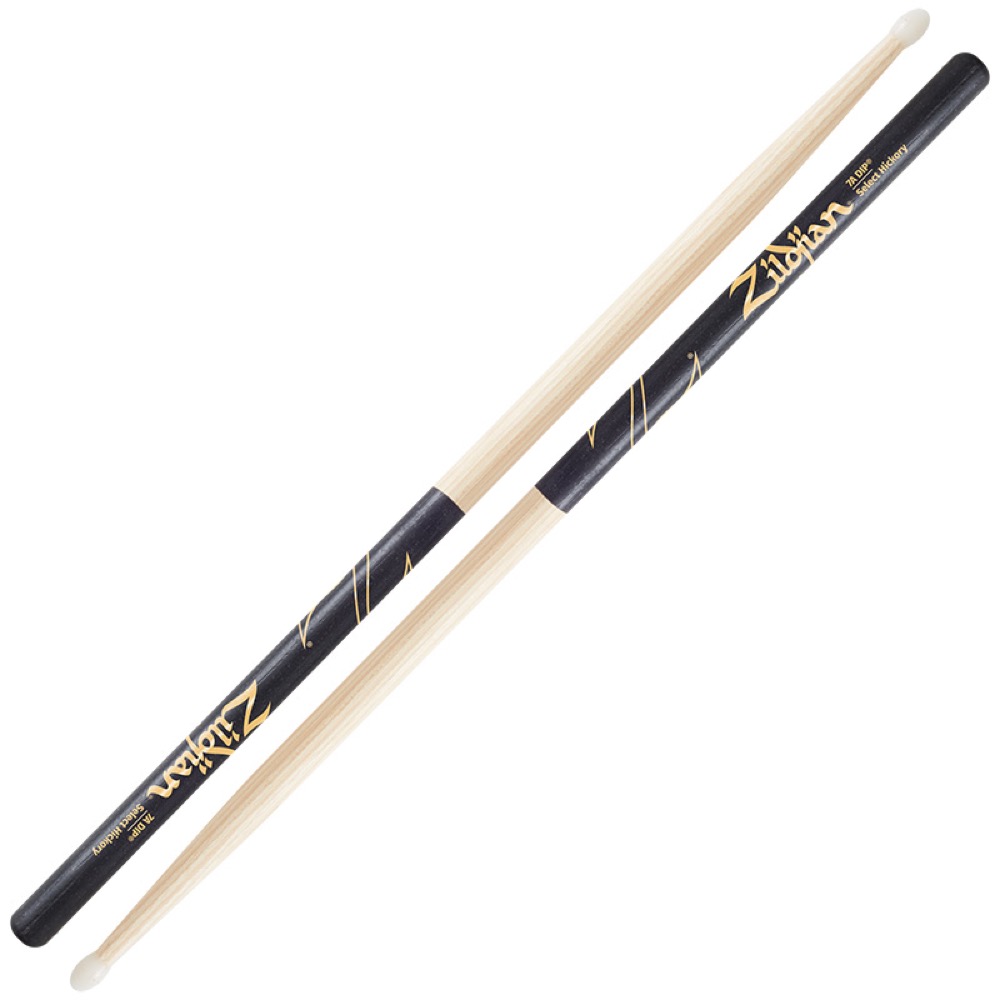 ZILDJIAN LAZLZ7AND Hickory Series 7A NYLON BLACK DIP ドラムスティック×6セット