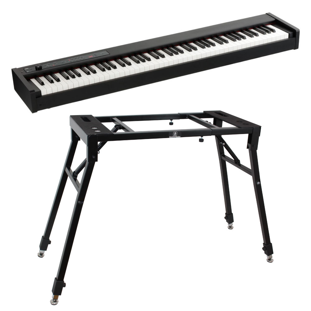 スタンド付き)　DIGITAL　電子ピアノ　コルグ　KORG　スピーカーレスのスリムピアノ　D1　PIANO　4本脚スタンド付きセット(コルグ　web総合楽器店