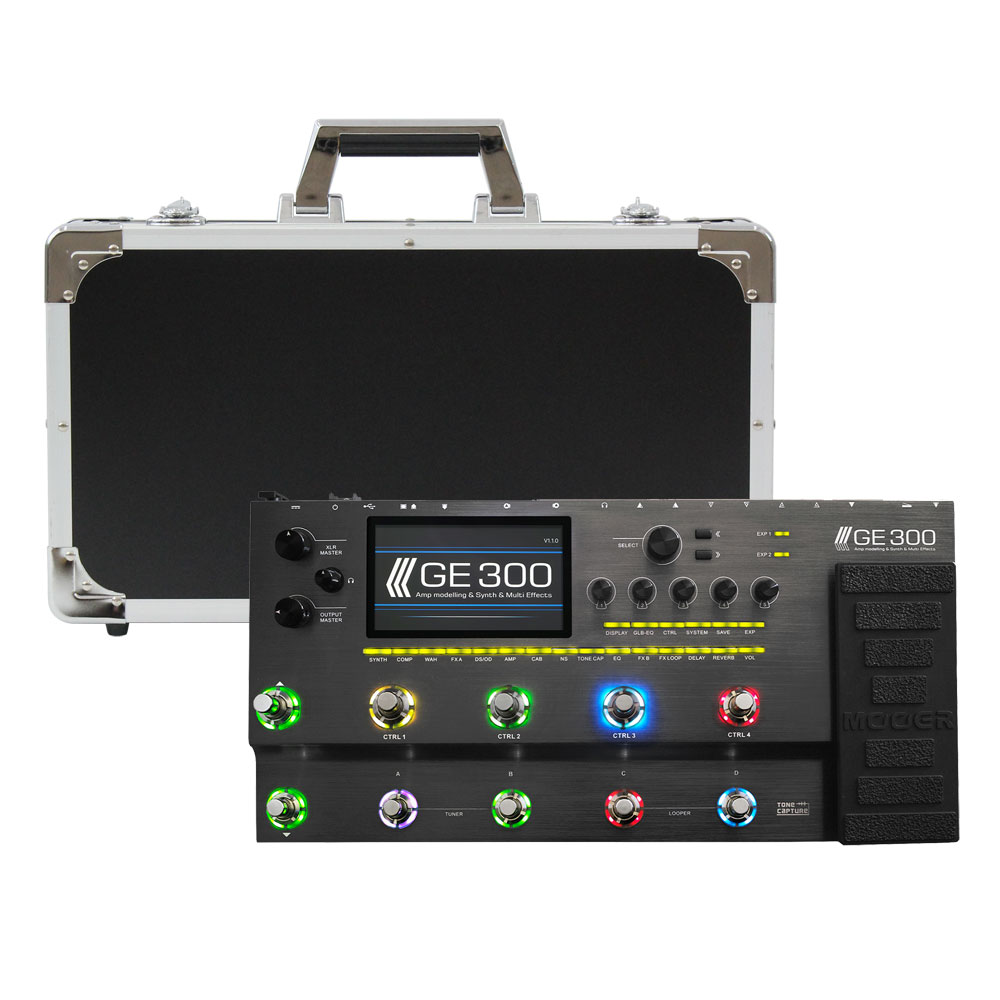 Mooer GE300 マルチエフェクター Dicon Audio エフェクターケース付き セット(108アンプモデル・164エフェクト・43キャビネットを収録)  全国どこでも送料無料の楽器店