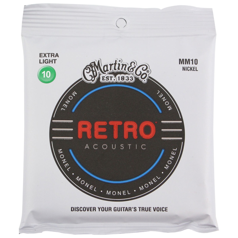 MARTIN MM10X Retro Acoustic Monel Nickel Extra Light アコースティックギター弦×3セット(マーチン  アコギ弦 エクストラライト 010-047) | chuya-online.com 全国どこでも送料無料の楽器店