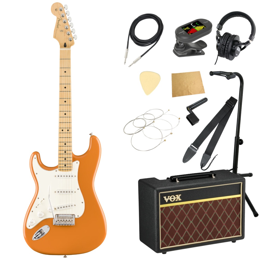 Fender Player Stratocaster LH MN Capri Orange エレキギター VOXアンプ付き 入門11点セット