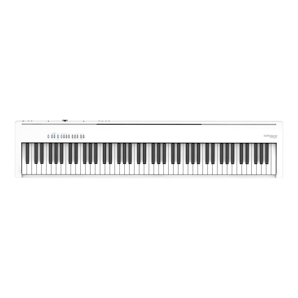 ROLAND FP-30X-WH Digital Piano ホワイト 電子ピアノ キーボードスタンド 2点セット [鍵盤 Dset] ローランド 正面画像