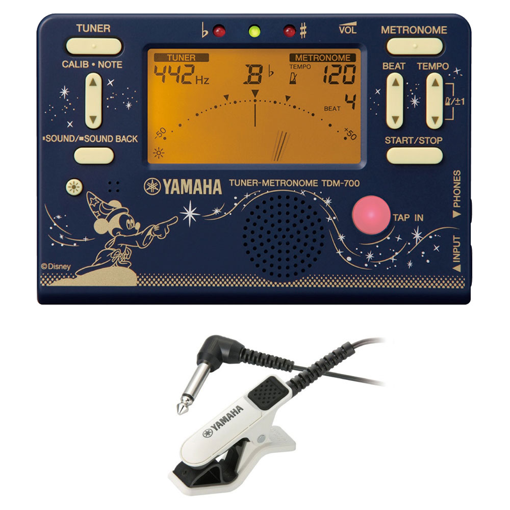 YAMAHA TDM-700DF2 ディズニー ファンタジア ミッキー チューナー メトロノーム TM-30WH チューナーマイク付き 2点セット( ヤマハ ディズニーモデル メトロチューナー 入門用にもお勧め) | chuya-online.com 全国どこでも送料無料の楽器店