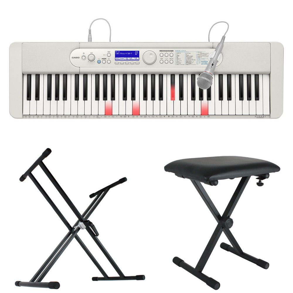 CASIO CTK-520L 電子ピアノ 光ナビゲーション アダプター付き - 鍵盤楽器