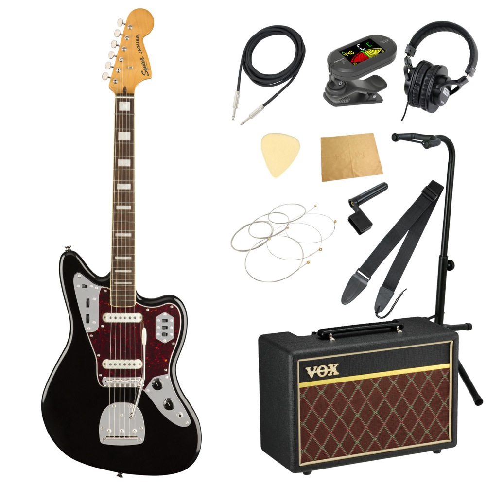 スクワイヤー/スクワイア Squier Classic Vibe '70s Jaguar BLK LRL エレキギター VOXアンプ付き 入門11点  初心者セット(スクワイア クラシックバイブ ジャガー 初心者入門セット) | web総合楽器店 chuya-online.com