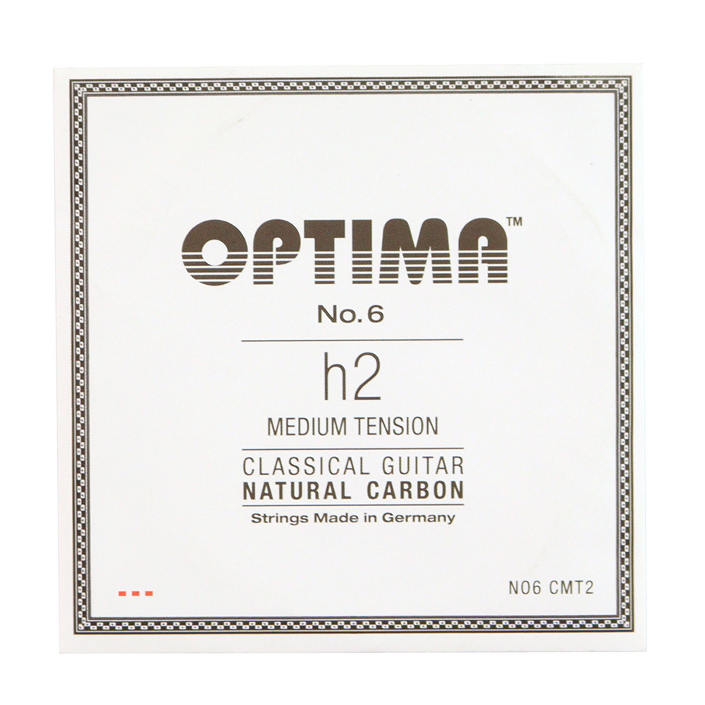 Optima Strings No6.CMT2 Natural Carbon B/H2 Medium 2弦 バラ弦 クラシックギター弦×3本