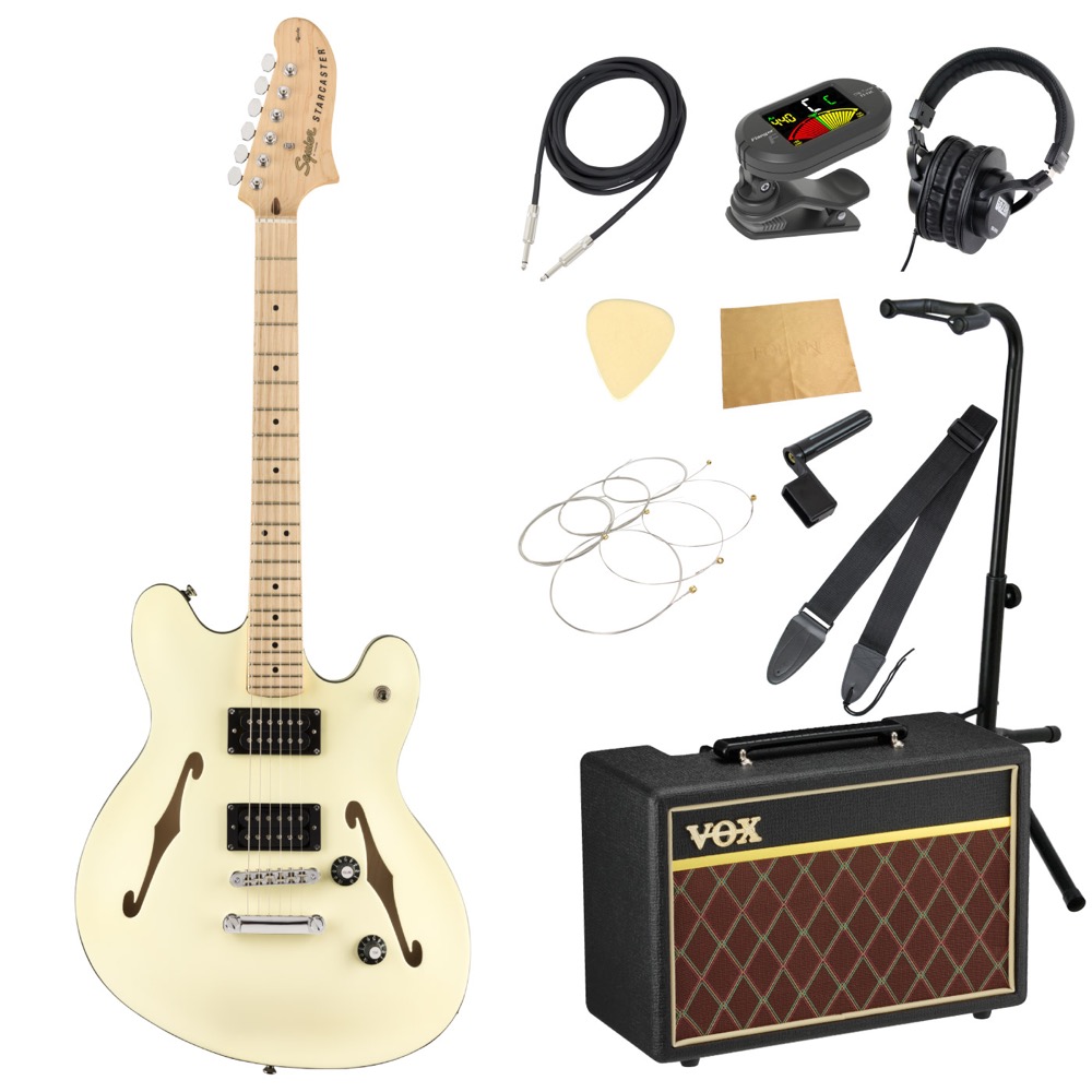 スクワイヤー/スクワイア Squier Affinity Series Starcaster MN OWT エレキギター セミアコ VOXアンプ付き  入門11点 初心者セット