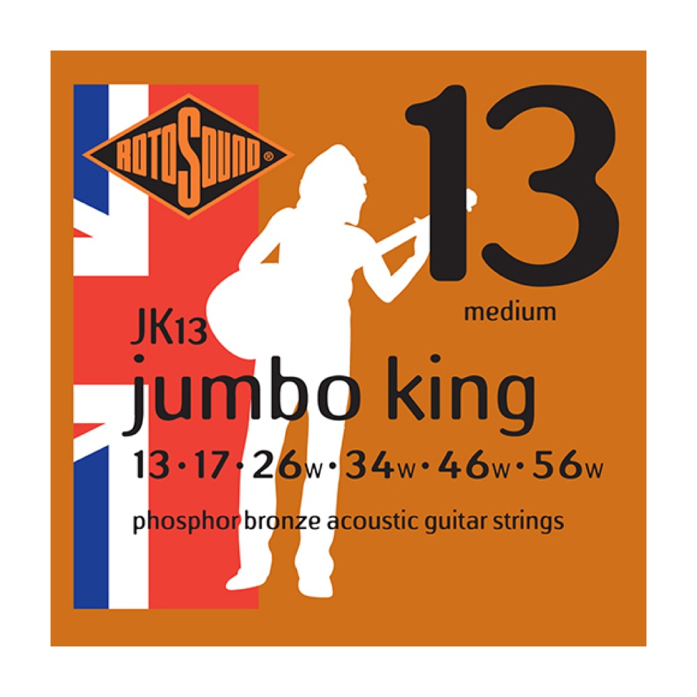 ROTOSOUND JK13 Jumbo King Medium 13-56 アコースティックギター弦×6セット(ロトサウンド アコギ弦  ジャンボキング .013-.056) | web総合楽器店 chuya-online.com