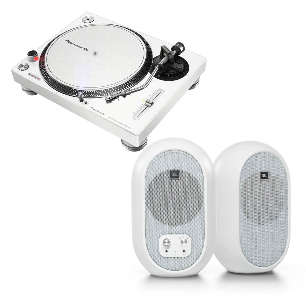 web総合楽器店　PLX-500-W　JBL　White　レコードプレーヤー　Pioneer　リスニングセット　104-BTW付きセット(DJ　DJ　ターンテーブル　プレイが可能なダイレクトドライブターンテーブル)