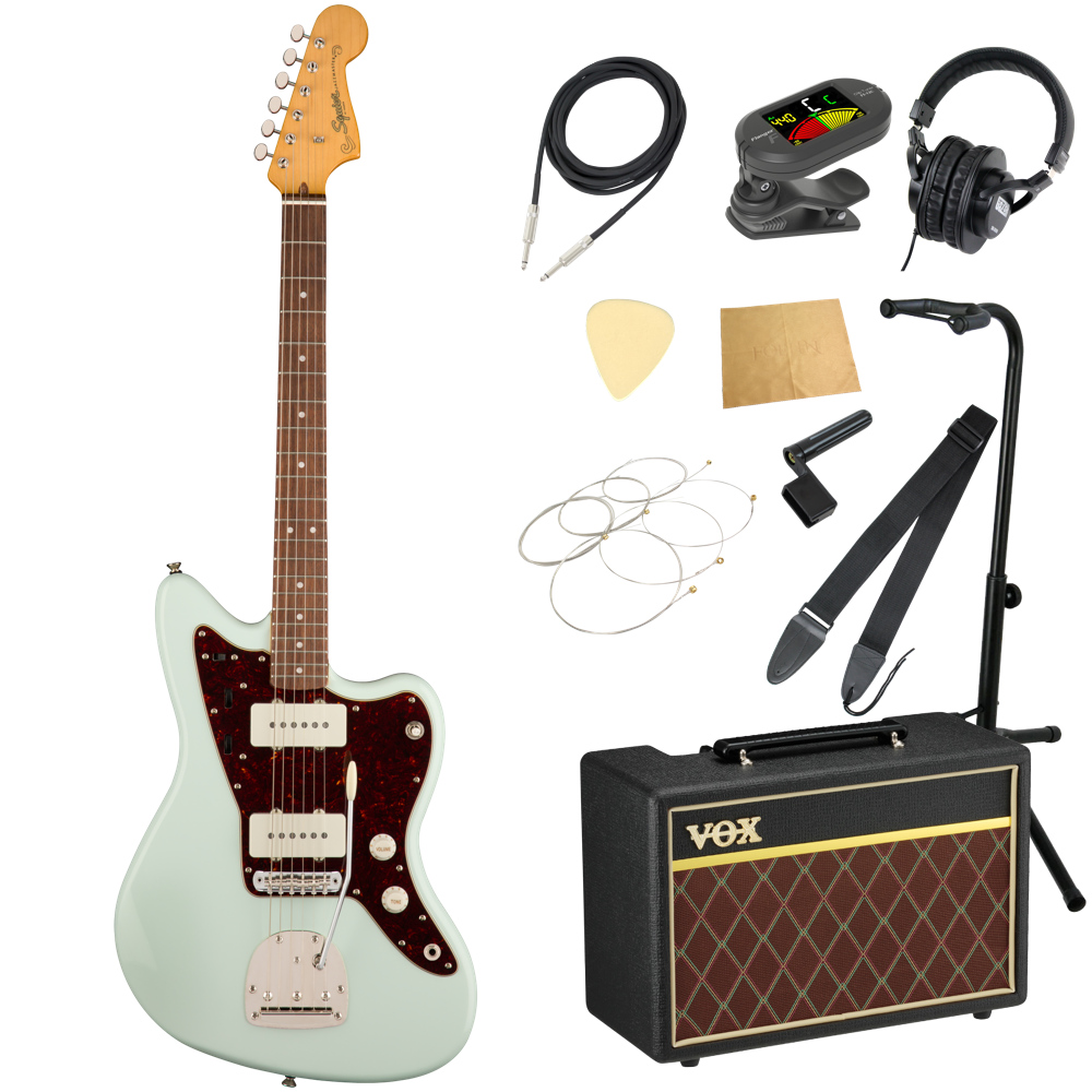 28416円 スクワイヤー/スクワイア Squier Classic Vibe ’60s Jazzmaster SNB LRL エレキギター VOXアンプ付き  入門11点 初心者セット