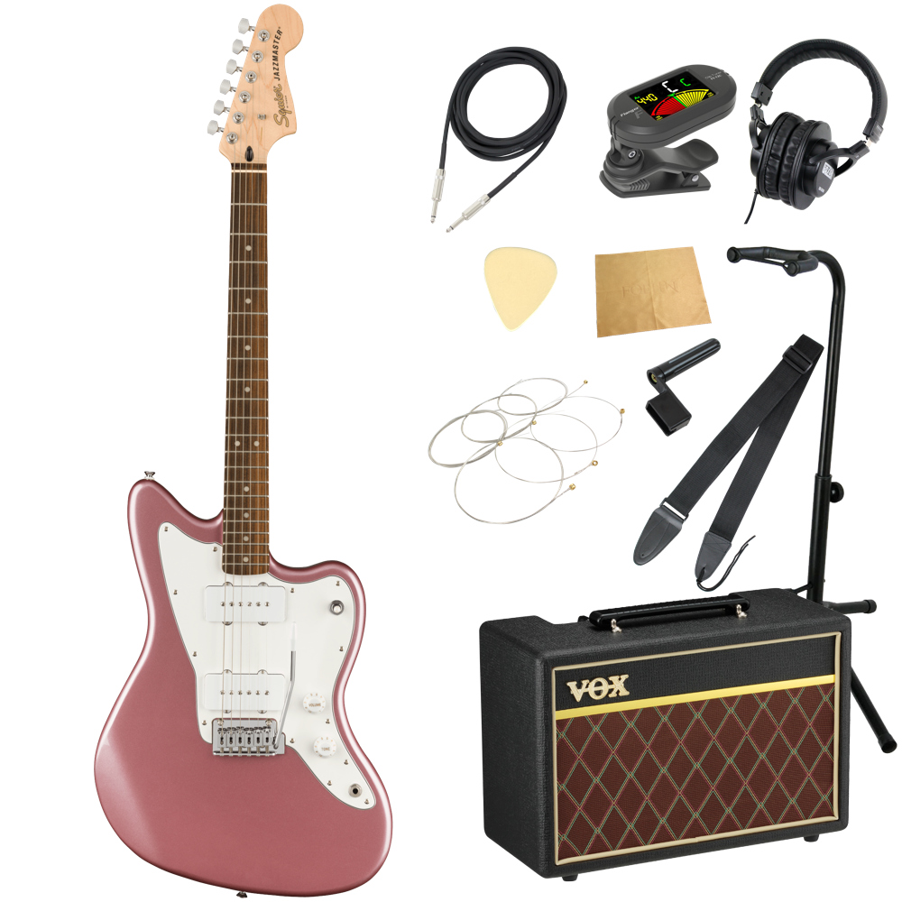 Squier Affinity Series Jazzmaster BGM エレキギター VOXアンプ付き 入門11点 初心者セット