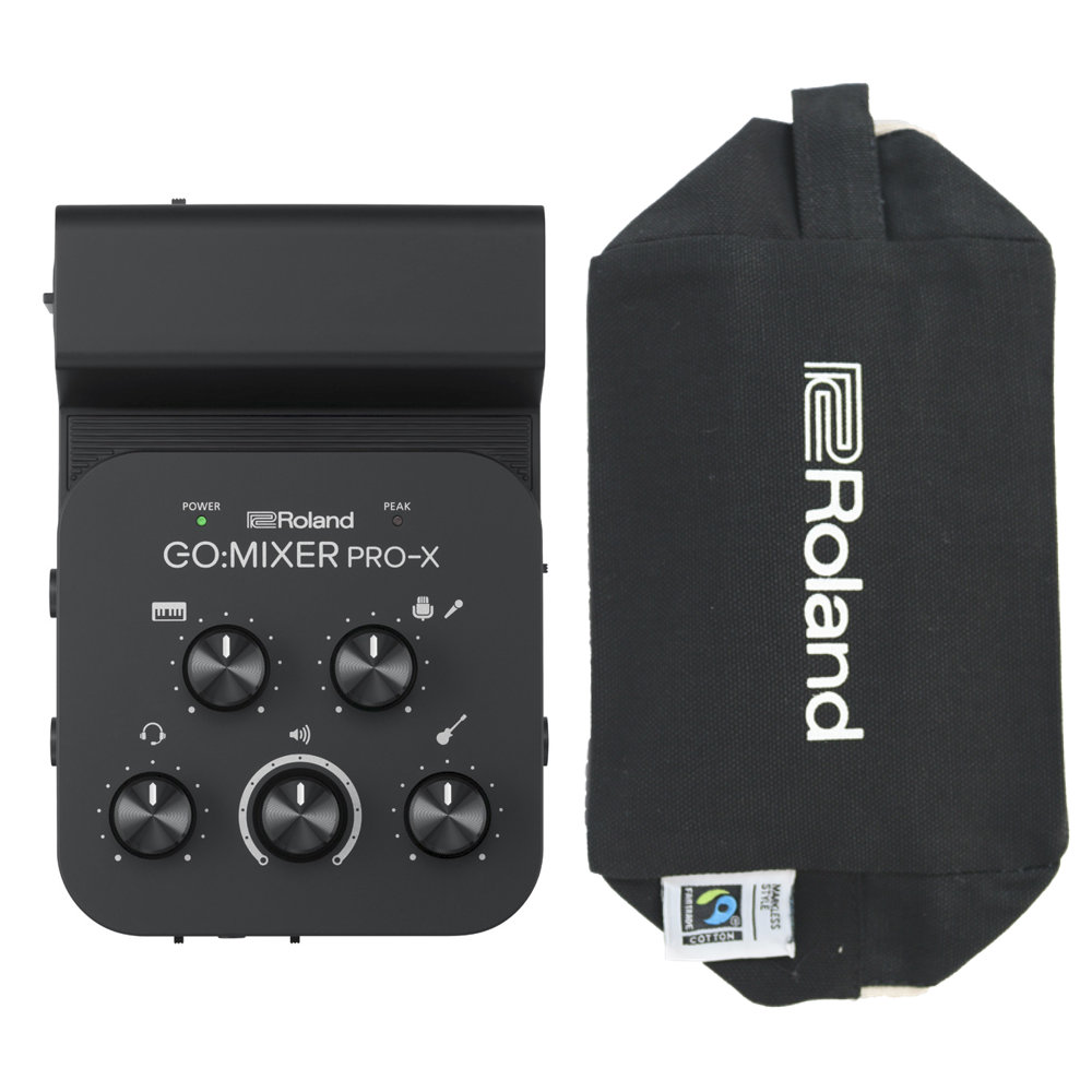 ローランド ROLAND GO:MIXER PRO-X キャリングポーチ付きセット スマートフォン用オーディオミキサー オーディオインターフェイス  GOMIXERPX
