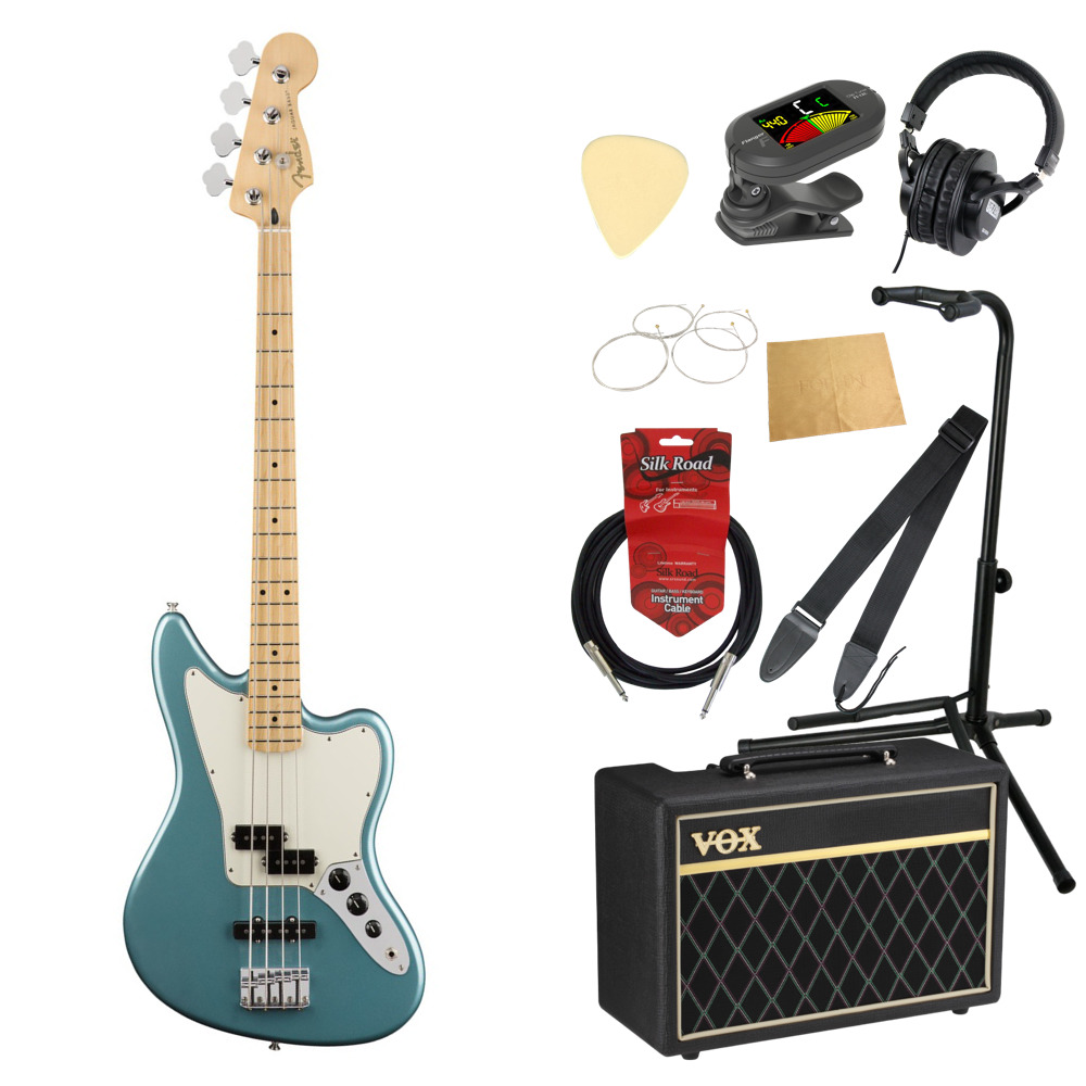 フェンダー Fender Player Jaguar Bass MN Tidepool エレキベース VOXアンプ付き 入門10点 初心者セット