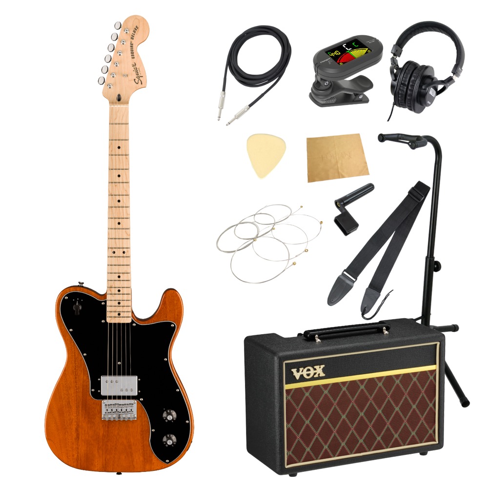 Squier スクワイヤー スクワイア Paranormal Esquire Deluxe Mocha エレキギター テレキャスター VOXアンプ付き 入門11点 初心者セット