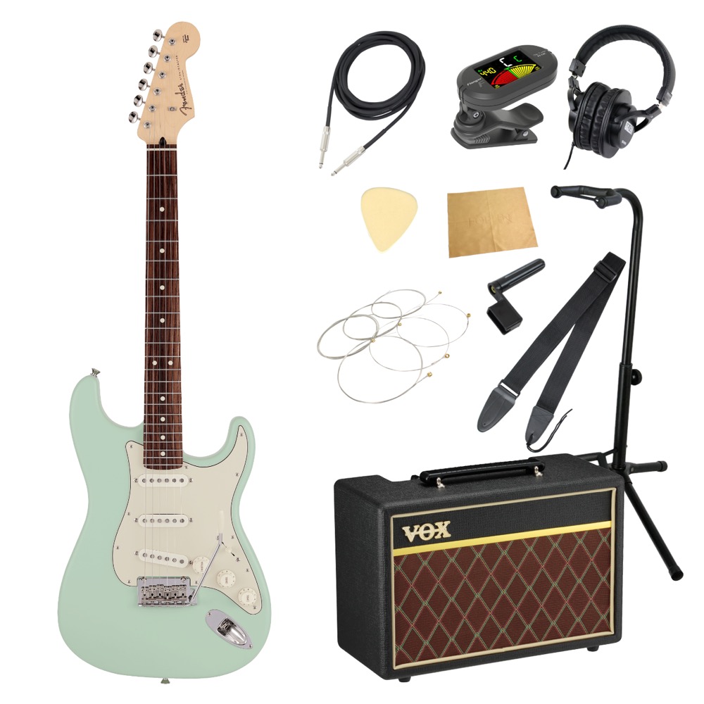 Fender Made in Japan Junior Collection Stratocaster RW SATIN SFG エレキギター  VOXアンプ付き 入門11点 初心者セット