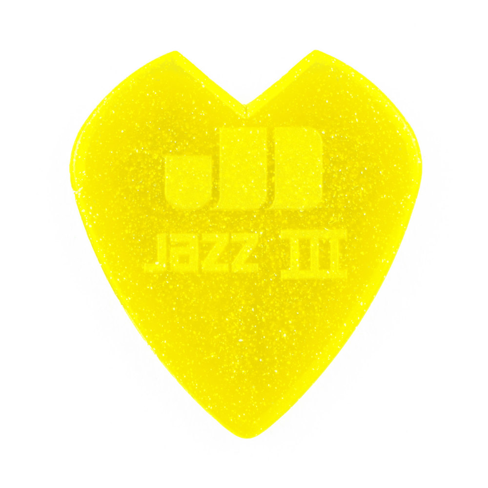 JIM DUNLOP ジムダンロップ 47RKH3NYS Kirk Hammett JAZZ III PICK YELLOW GLITTER ギターピック×24枚 裏面画像