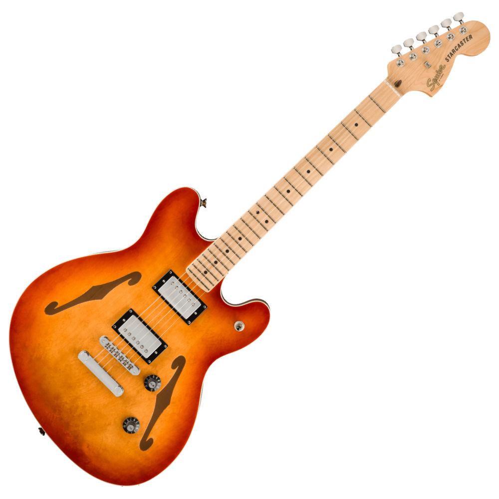 Squier スクワイヤー スクワイア Affinity Series Starcaster Deluxe Sienna Sunburst エレキギター VOXアンプ付き 入門11点 初心者セット 本体