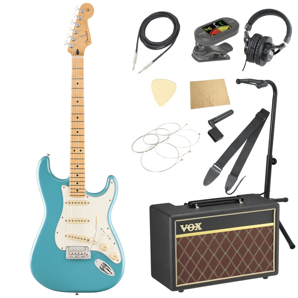 Fender フェンダー Player II Stratocaster MN AQB エレキギター VOXアンプ付き 入門11点 初心者セット