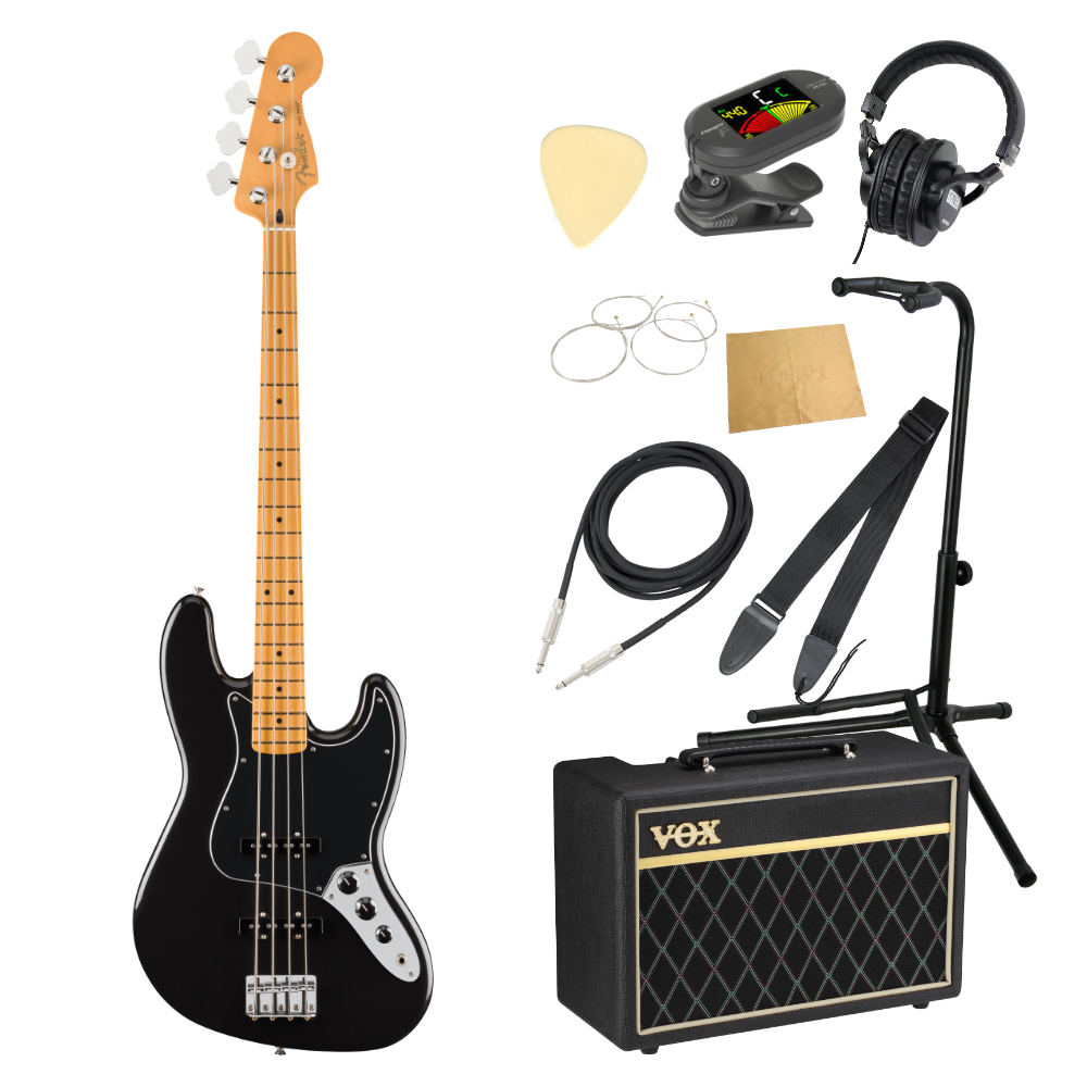 Fender フェンダー Player II Jazz Bass MN Black エレキベース ジャズベース VOXアンプ付き 入門10点 初心者セット
