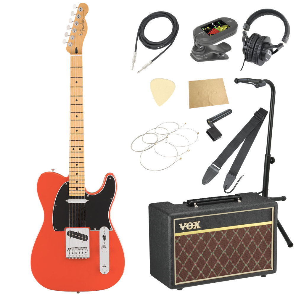 Fender フェンダー Player II Telecaster MN Coral Red エレキギター テレキャスター VOXアンプ付き 入門11点 初心者セット