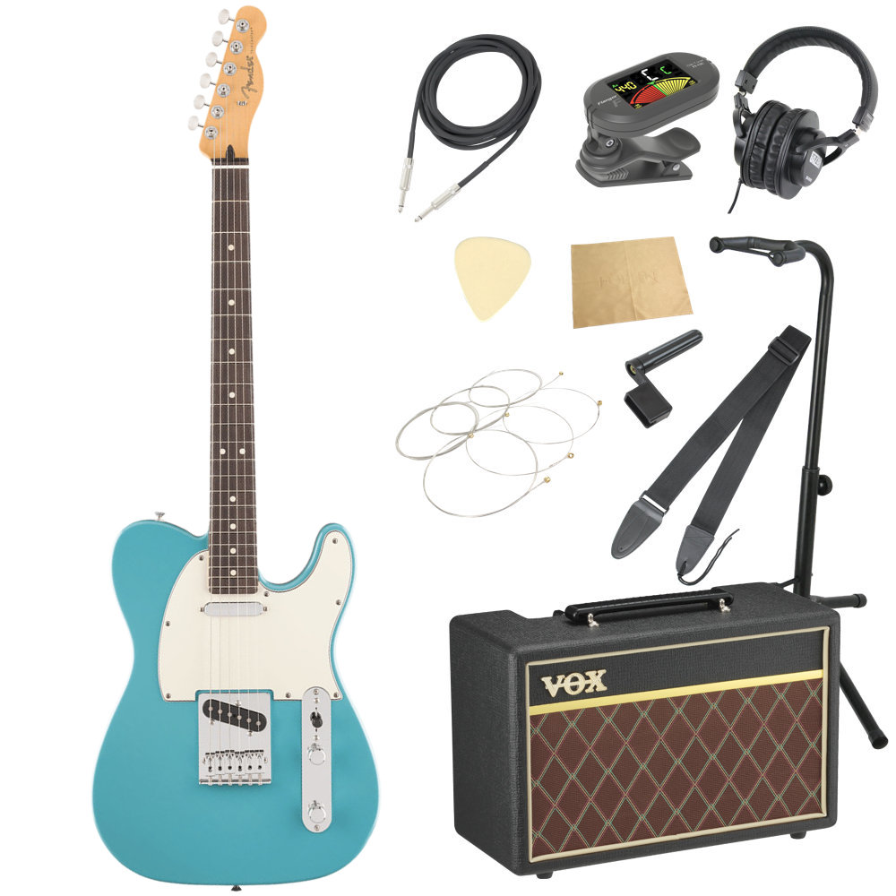Fender フェンダー Player II Telecaster RW Aquatone Blue エレキギター テレキャスター VOXアンプ付き 入門11点 初心者セット