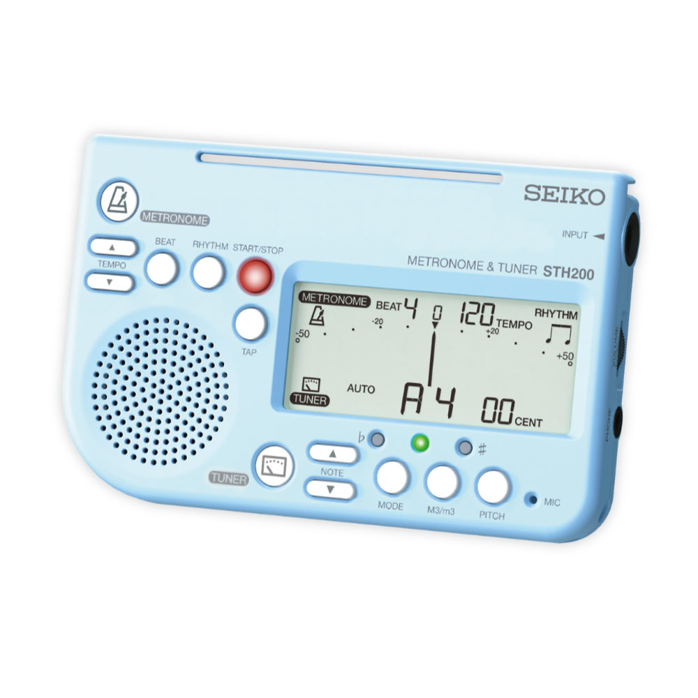 SEIKO セイコー STH200BL チューナーメトロノーム チューナーマイク 譜面台トレイラック 3点セット チューナー画像
