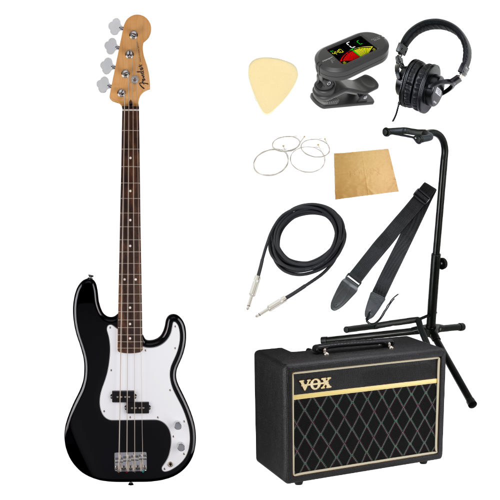 Fender フェンダー Standard Precision Bass LRL WPG BLK エレキベース プレシジョンベース VOXアンプ付き 入門10点 初心者セット