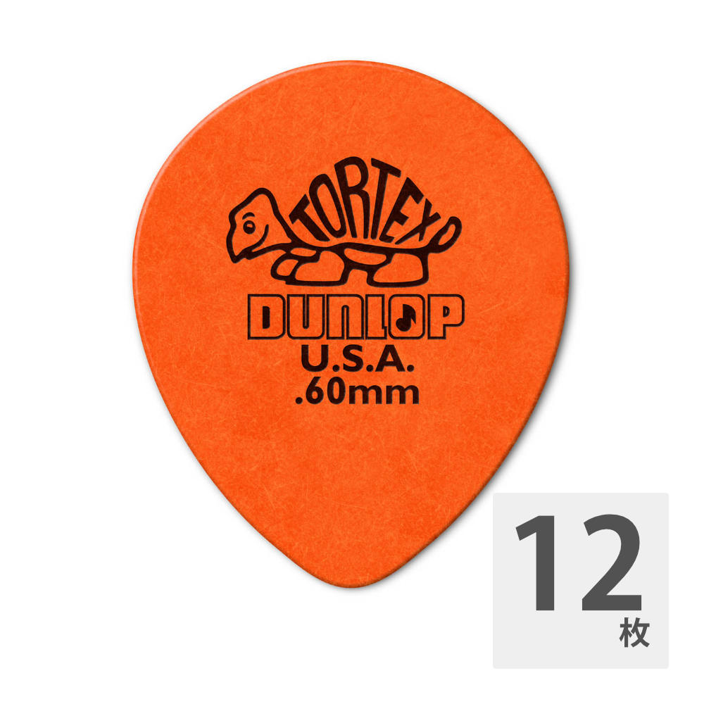 JIM DUNLOP 413R TORTEX TEAR DROP/0.60×12枚