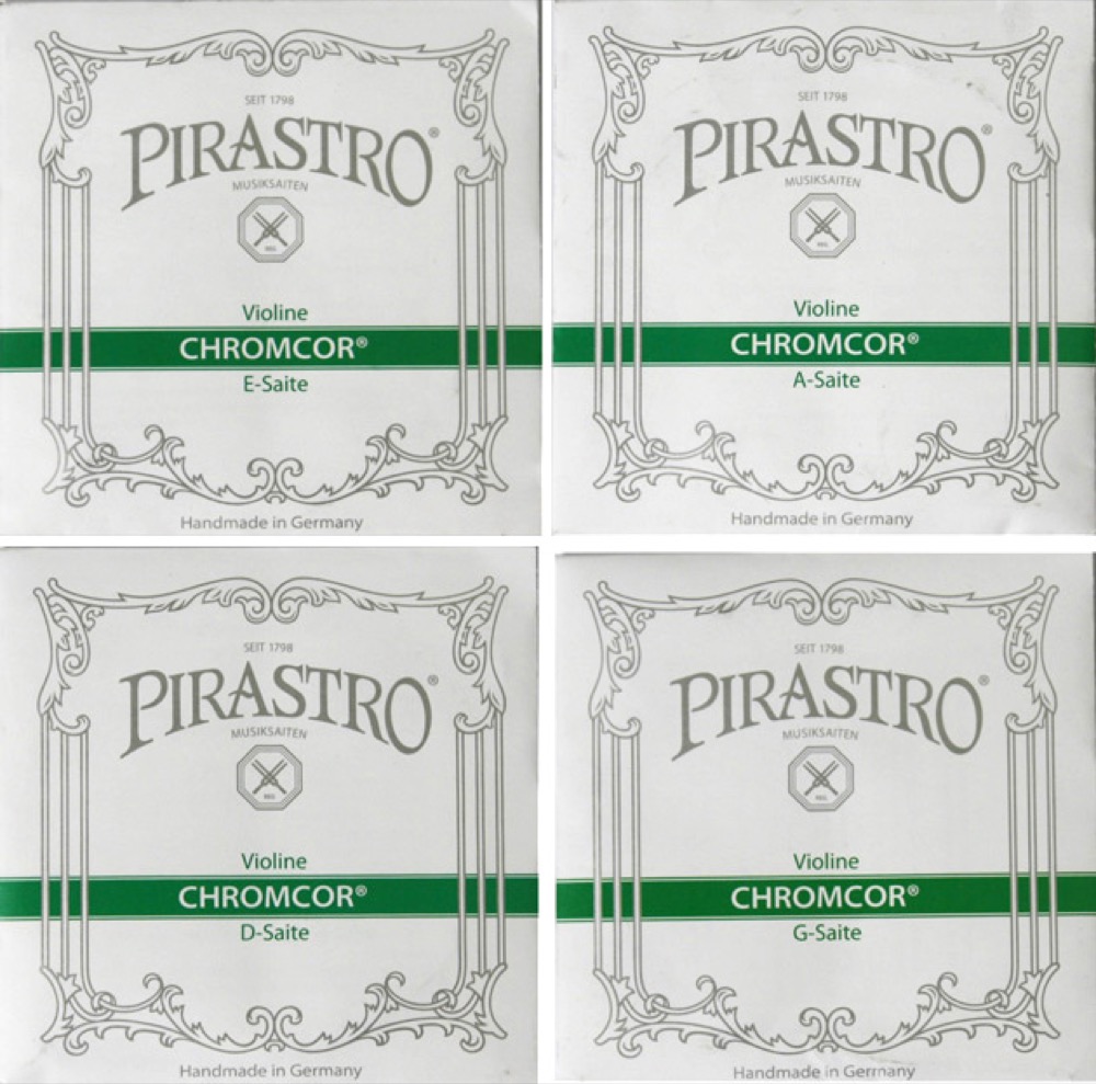 PIRASTRO Chromcor 3/4＆1/2サイズ用バイオリン弦セット(ピラストロ 3