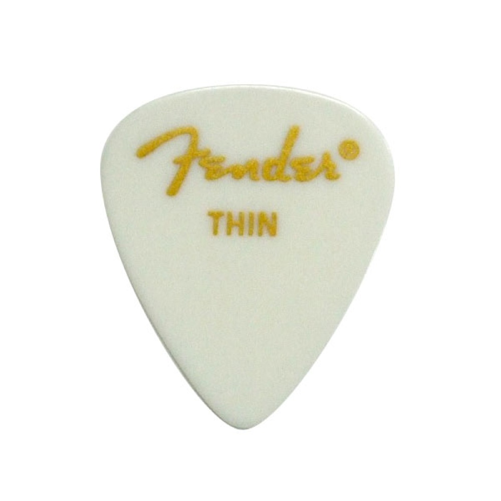 Fender 351 Shape Classic Picks Thin White フェンダーギターピック ティアドロップ型