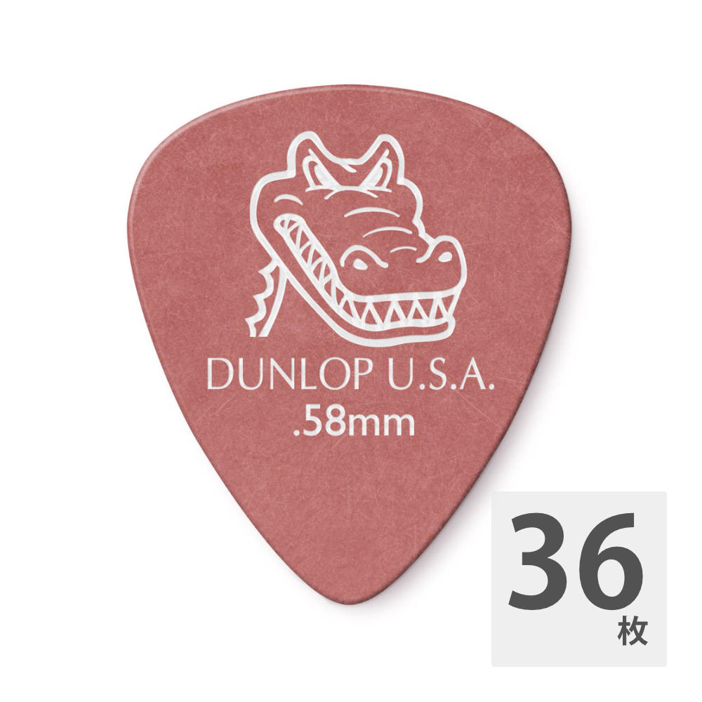 JIM DUNLOP 417R GATOR GRIP STD RED 0.58 ピック×36枚